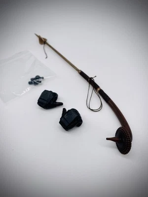 1/6 Scale Hot Toys Boba Fett Gaffi Stick TMS034 Deluxe Set + Hands & Pegs NEW - Image 1 of 3