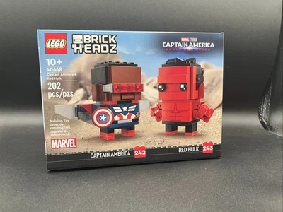 Lego BrickHeadz 40668 Capitán América y Hulk Rojo Exclusivo Marvel 2024 Nuevo Foto 1 de 4