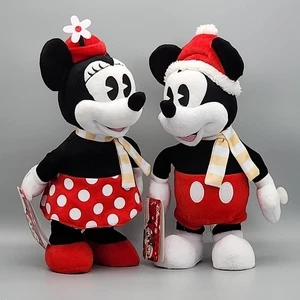 Mickey & Minnie Mouse Dancing to Deck the Halls 12” Battery Animated Xmas Decor - Picture 1 of 16