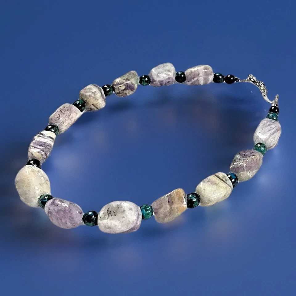 Nuevo Brazalete de Piedras Preciosas de Jaspe Australiano Cuarcita Artesanal de Diseñador Playa Foto 1 de 4