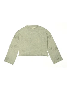 Happily Grey Girls Green Pullover Sweater 10 - Picture 1 of 2