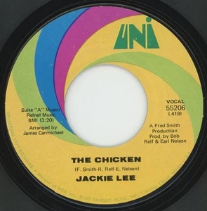 Jackie Lee: The Chicken / I Love You (M- 1970 UNI, US 7" 45rpm) Funk Soul - Picture 1 of 2