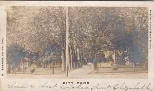 RPPC Vintage Postkarte - Stadtpark, Chico Kalifornien 1906 Poststempel Chico Buchladen - Bild 1 von 2