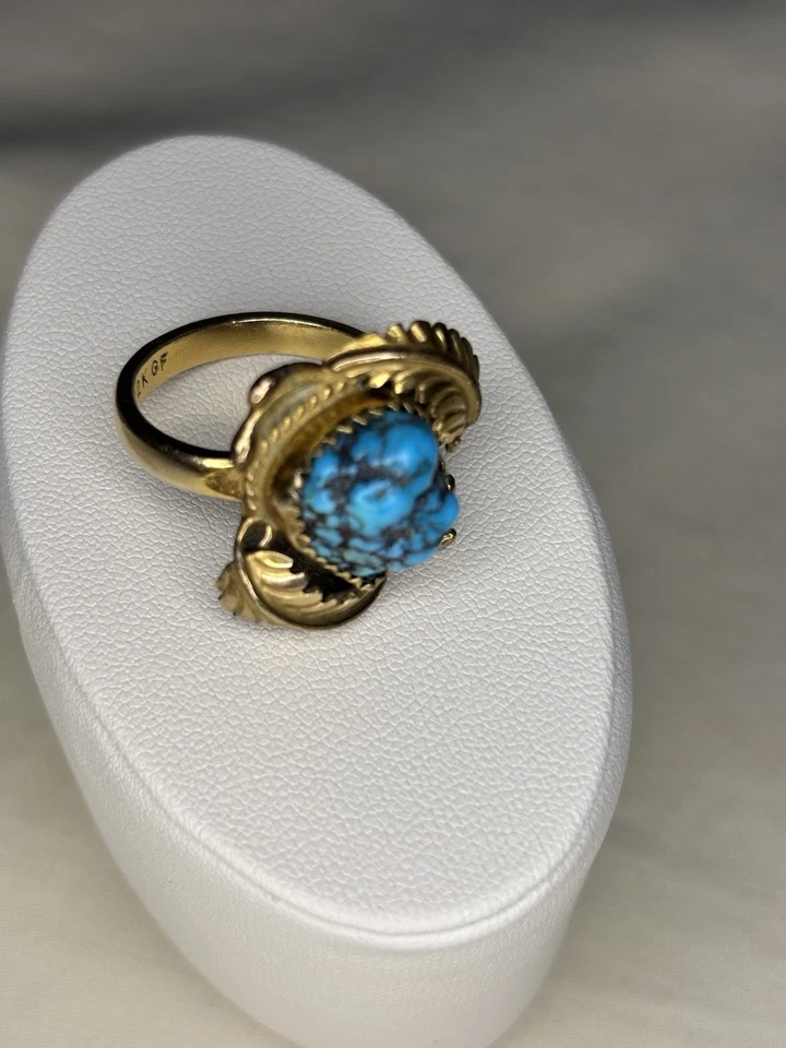 Anillo Turquesa Campo Oro 12K Foto 1 de 4