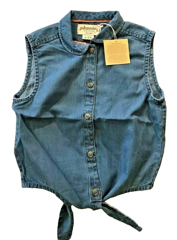 PISO Johnnie B. Camisa azul cambray nueva con etiquetas niñas 5/6 años Foto 1 de 1