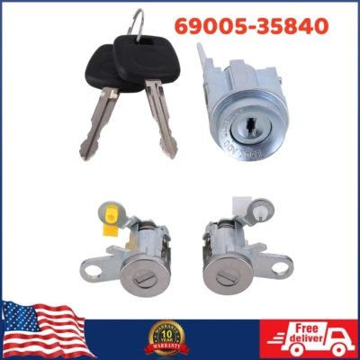 Door Lock Key Ignition Lock Cylinder Set for 95-03 Toyota Tacoma Matched 2 Keys Foto 1 de 4