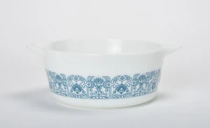 Vtg Pyrex Blue Horizons 2 1/2 Quart Casserole Dish W/ Handles  # 473 with Cover - Picture 1 of 7