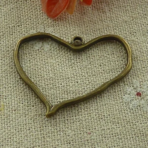 Kostenloser Versand 80 Stck. Antik Bronze Herz Charms Anhänger 37x30mm L-3004 - Bild 1 von 4