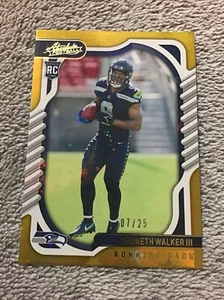 2022 Panini Absolute KENNETH WALKER III Rookie RC Gold Foil #/25 Seahawks - Picture 1 of 3
