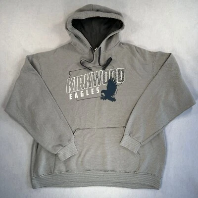 FOTL Kirkwood Eagles Hoodie Men's XL Grey White Striped Vintage Hoody Pullover - Image 1 of 4