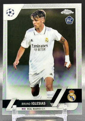2022-23 Topps Chrome UEFA Club Competitions #114 Bruno Iglesias Real Madrid RC - Image 1 of 2
