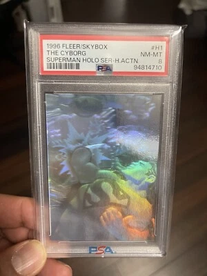 1996 Superman Hologram  #H1 THE CYBORG PSA 8 - HoloAction Fleer Skybox Holo - Image 1 of 2