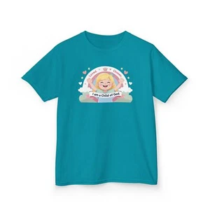 Child of God Kids T-shirt, Blonde Girl, Christian Tee, Youth Faith - Picture 1 of 10