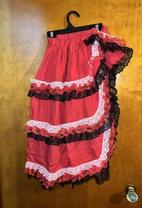 Traditional Spanish Dancing Lace Skirt Costume Girls Size Medium - Halloween - Picture 1 of 3