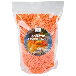 Sakana Orange Fluorescent Fish Gravel - Tropical Decorative Fish Tank Stones - Picture 1 of 28