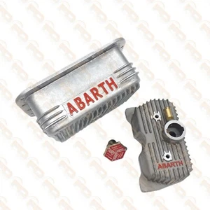 COPPA OLIO E COPERCHIO PUNTERIE ABARTH E TAPPO FIAT 500/126 EPOCA SCRITTA ROSSA - Foto 1 di 5