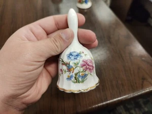 B3- Spode Vintage Porzellan Glocke schöne Vögel & Blumen Made in England 4" - Bild 1 von 4