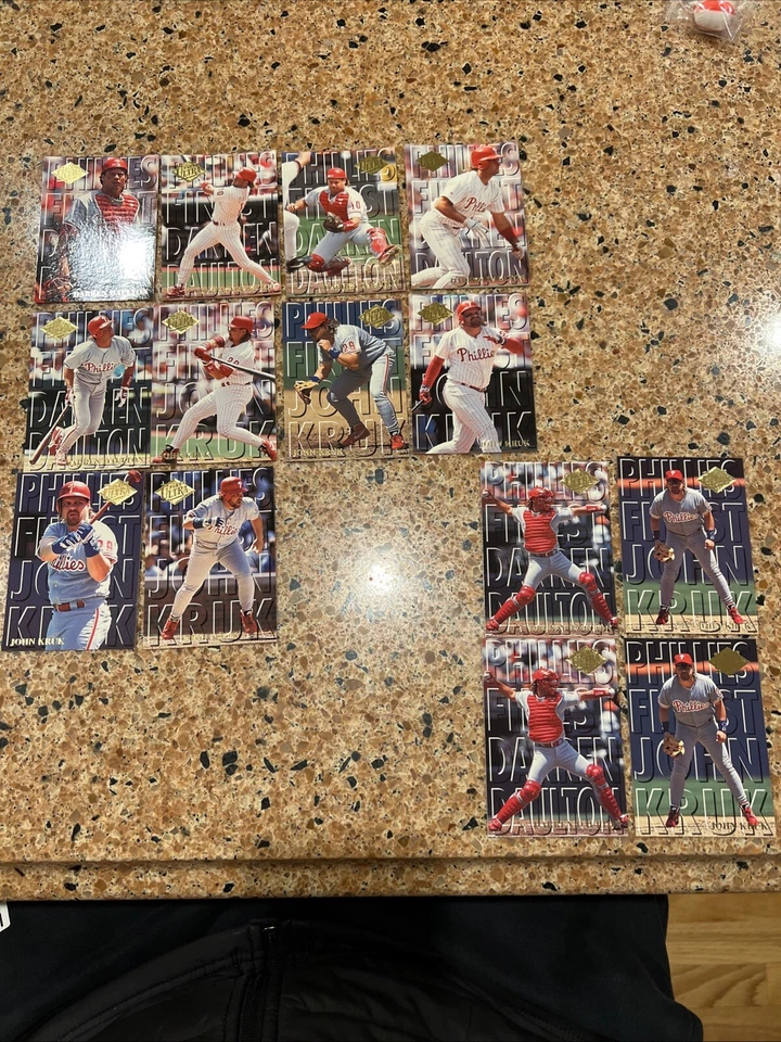 Fleer Ultra 1994 (14) Card Phillies Finest Insert Set - Kruk & Daulton - Leer Foto 1 de 1