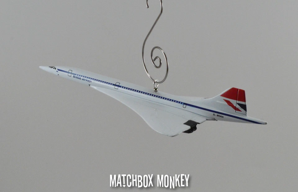 British Airways Concorde Jet Airplane Custom Christmas Ornament 1/400th Aircraft - Image 1 of 4