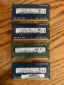 Samsung & SK Hynix 12800 4 x 4 GB PC3L-12800S DDR3 Memory 16GB Total - Picture 1 of 1