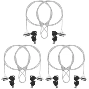 Serrure pour ordinateur portable 3 serrures à câble matériel de sécurité de bureau avec clés - Photo 1/12