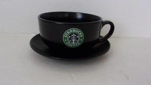 Starbucks 2008 Black Mermaid 18 oz. Taza de sopa con platillo - Imagen 1 de 5
