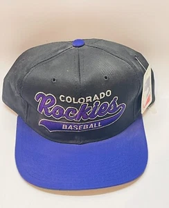 Vintage 90s Colorado Rockies Starter Script Snapback Hat Brand New - Picture 1 of 5