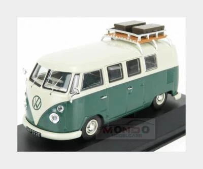 1:43 Vanguards Volkswagen T2 Minibus Camper 1961 Ivory Green VA14500 Modellino - Immagine 1 di 2