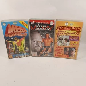 WWF VHS Video Tape Bundle No Mercy 1999 Summerslam 1991 Mega Matches - Picture 1 of 10