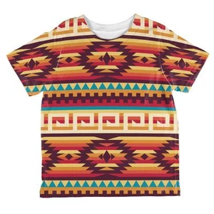 Red Native American Pattern All Over Toddler T Shirt - Picture 1 of 1