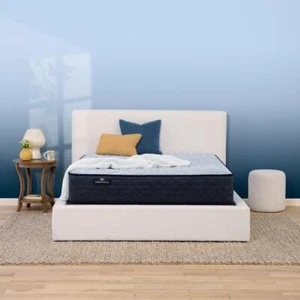 Serta 12" Mattress Full Size Firm Breathable Motion Isolation Tight Top Blue - Picture 1 of 4