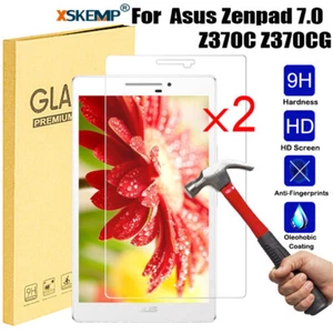 2Pcs Asus Zenpad 7.0 Z370C Z370CG Tempered Glass Film Screen Protector Premium - Picture 1 of 15