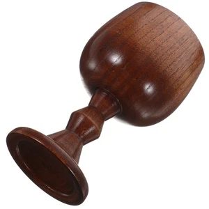 Vintage Handmade Wooden Wine Goblet Water Cup - Picture 1 of 12