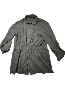 Ellen Tracy Womens Green Jacket L Zip front w/Pockets - Picture 1 of 8