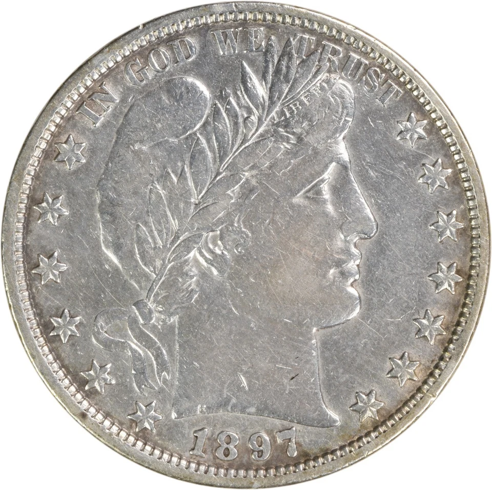 1897 Barber Silver Half Dollar EF Uncertified #107 - Image 1 of 2