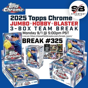 San Diego Padres 2025 Topps Chrome JUMBO + HOBBY 3-Box Team Break #325 - Foto 1 di 1