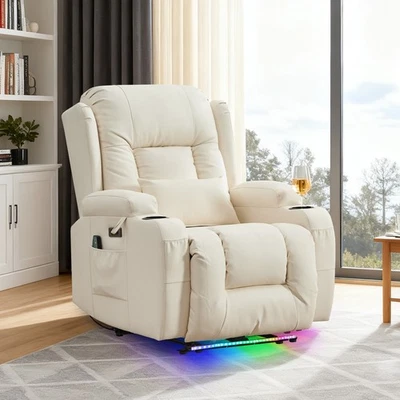 Power Lift Recliner Chair w/Heated and Massage Recliner  Sofa for Living Room - Image 1 of 4