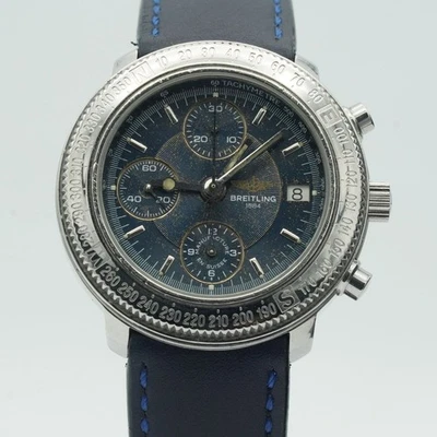BREITLING ASTROMAT A20405 HERREN UHR STAHL SCHÖN BR602 PAPIERE BLAU - Bild 1 von 4