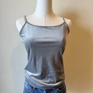 Women’s Ann Taylor Grey Velvet Tank Top Small - Picture 1 of 5