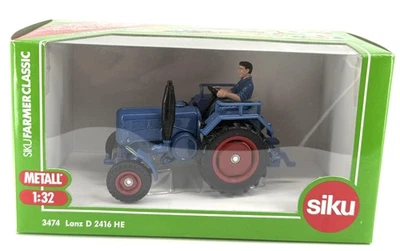 SIKU Farmer Classic Lanz D2416 HE Tractor 1:32 Diecast Model 3474 Blue Driver - Image 1 of 4