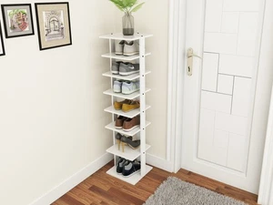 Wooden Shoes Storage Stand 7 Tiers Shoe Rack Organizer Multi-shoe Rack Shoebox - Picture 1 of 12