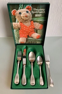 5 tlg. Kinderbesteck  - BSF Palais  -  90er Silber Auflage -  personalisiert - Bild 1 von 4