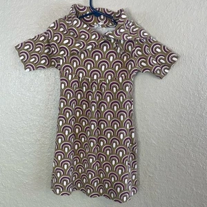 Kate Quinn Girls Size 6 Years Rainbow Print Collar Dress Organic Cotton - Picture 1 of 5