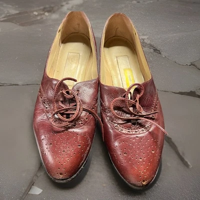 Vintage Etienne Aigner Women’s Oxford. Size: 6.5 Style 7625 80’s  Burgandy - Image 1 of 4