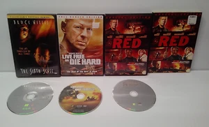Bruce Willis DVD LOT: Red/ The Sixth Sense/ Live Free or Die Hard - Picture 1 of 5