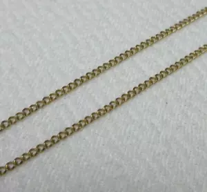 VINTAGE 12K YELLOW GOLD FILLED CHAIN LINK NECKLACE 1/20 / 18 1/4 INCH - Picture 1 of 8