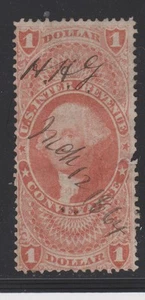 US Revenue (Scott R66c) 1862 First Issue $1 CONVEYANCE Documentary Stamp USED - Picture 1 of 1