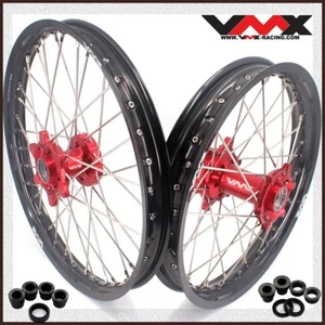 VMX 21/18" Enduro Dirt bike Wheel Rim Set Fit KTM EXC SXF XCF 2003-2024 Red Hub - Bild 1 von 9