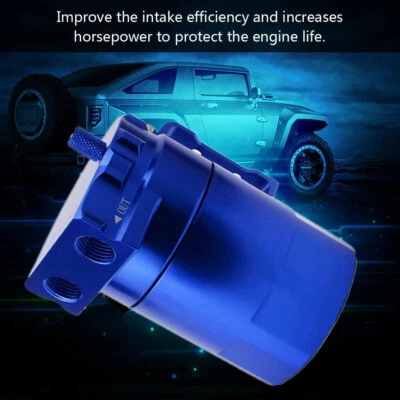 Автомобильный бак для улавливания масла резервуар бак перегородка алюминиевые фитинги масляный щуп синий комплект - Изображение 1 из 4