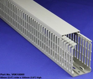 1 Set - 2"x4"x2m Gray High Density Wiring Duct & Cover UL/CE/CSA Listed - Picture 1 of 5